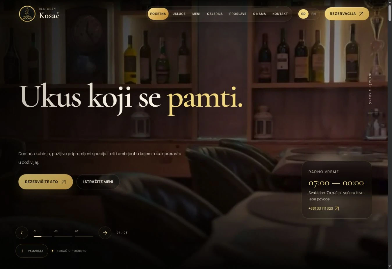 Restoran Kosač — original screenshot